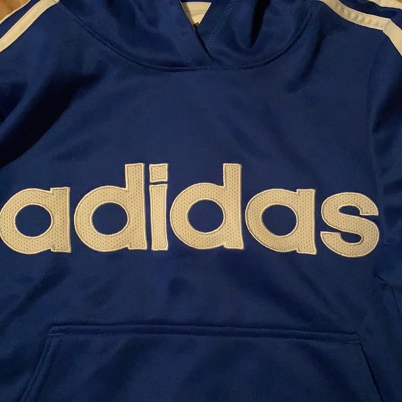 Adidas Boys 3 stripe Hoodie 
Sz: 8 Color: Blue- New without tags! - Picture 2 of 6